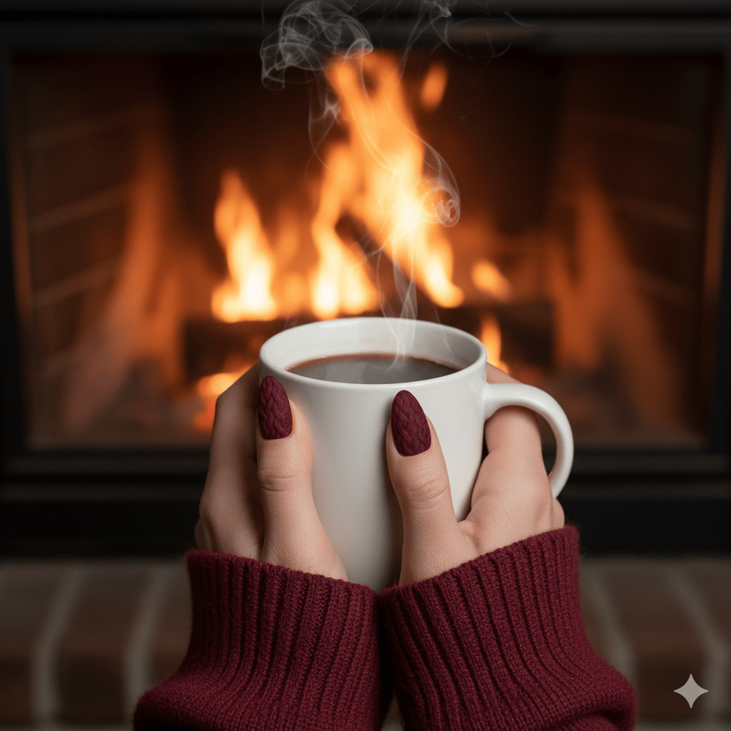 burgundy-trending-fall-nail-ideas