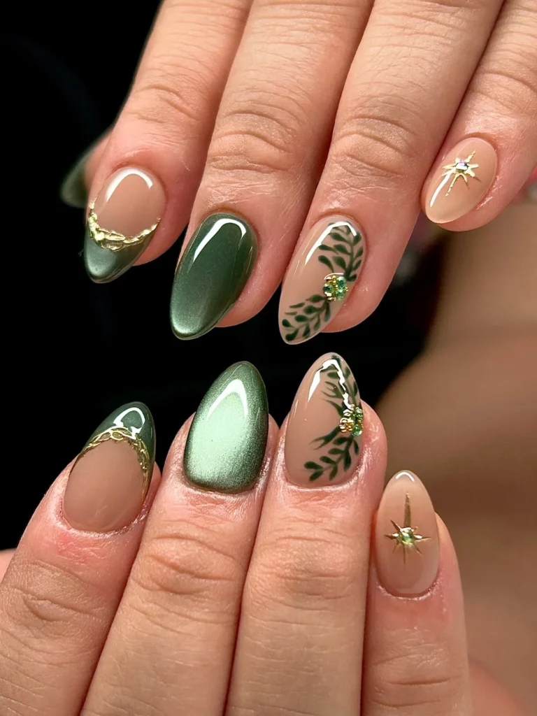 Green-with-Gold-Leaf-and-Floral-Nail-Art.webp
