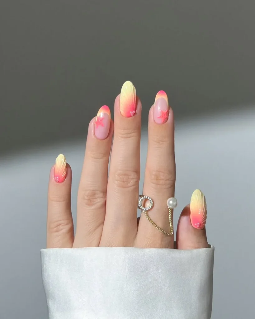 Beachy-Vibes-with-Pink-and-Yellow-Nails.webp