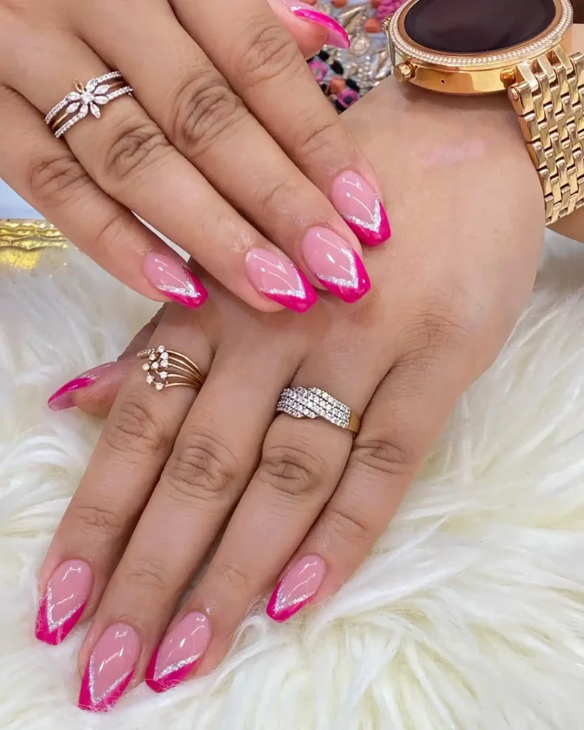Bold-Pink-French-Tips-with-Glitter.webp