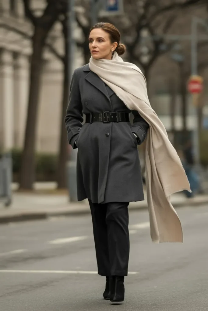 Belted Coat for Defined Winter Silhouette