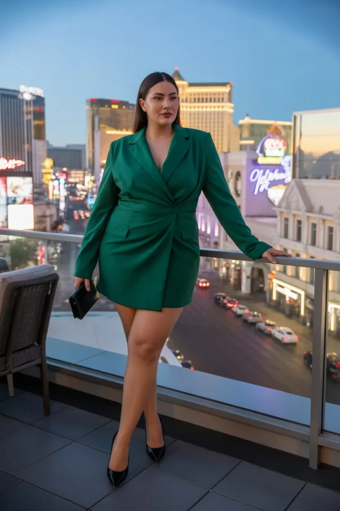 Blazer Dress with Heels