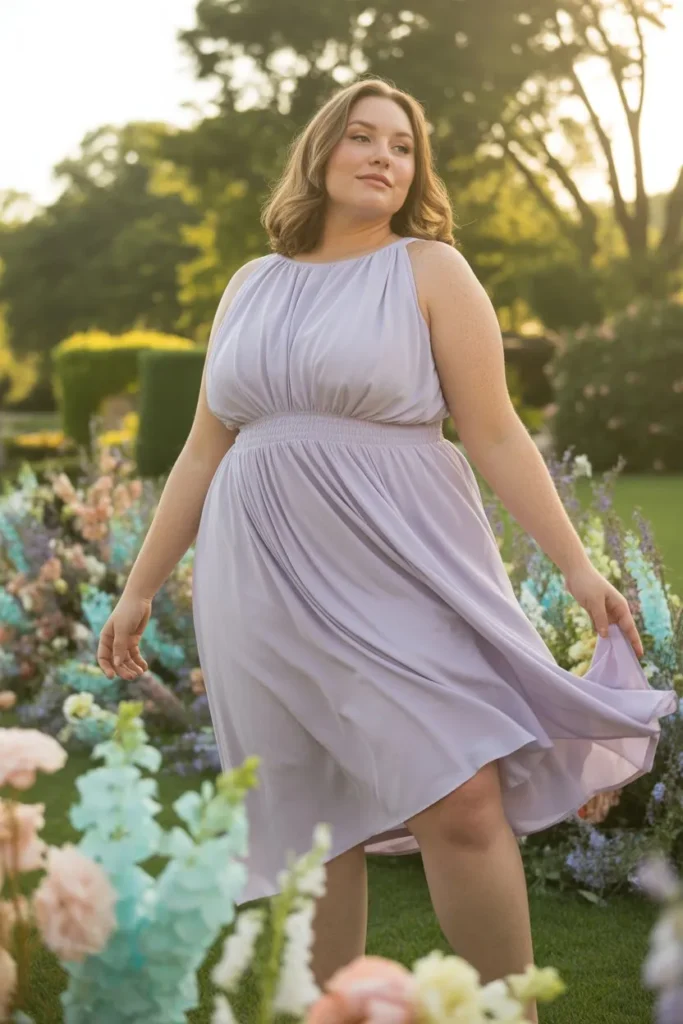 Empire Waist Dress with Soft Draping