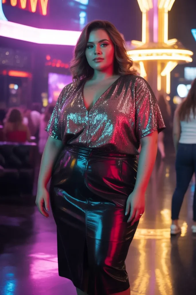 Glitter Top with Skirt