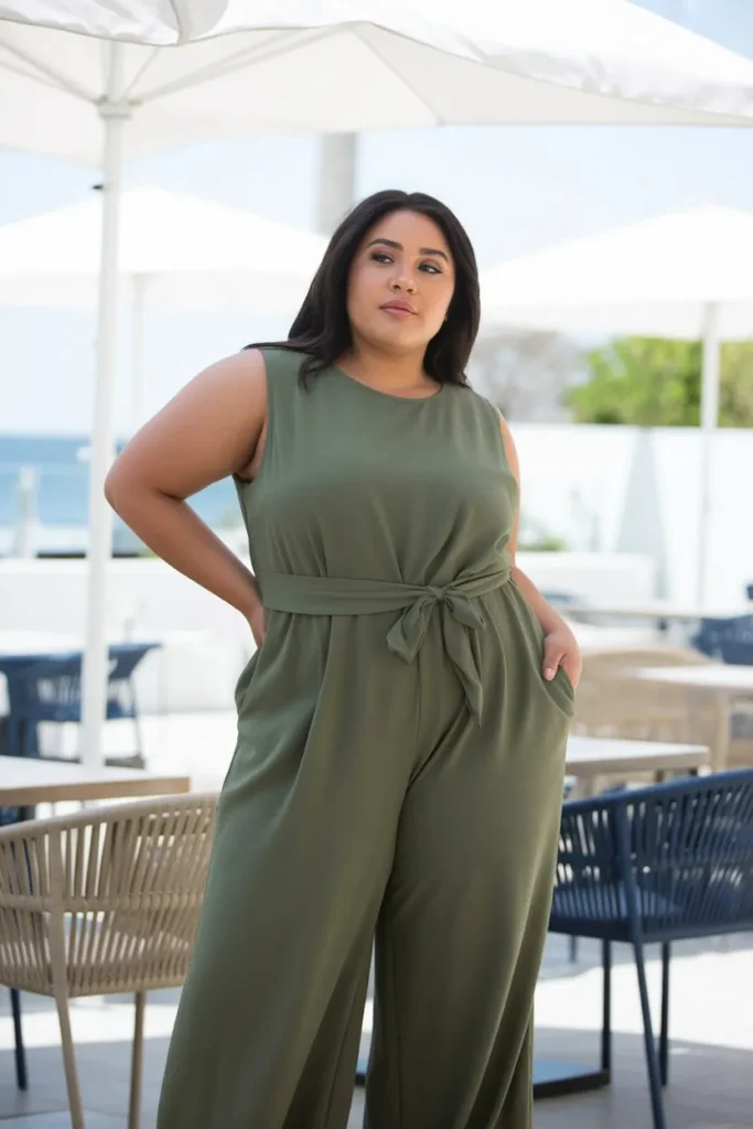 Jumpsuit with Waist Tie