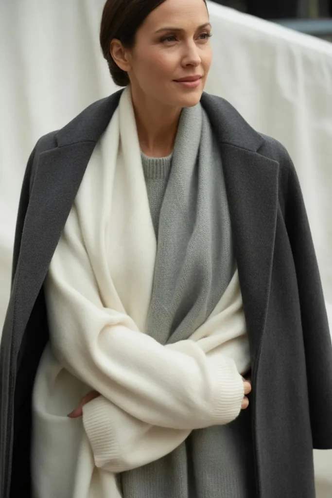 Knit Layers with Structured Outerwear Contrast