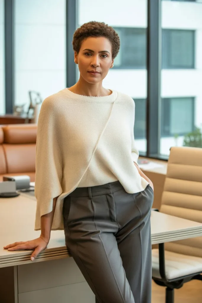 Layered Knit with Structured Bottoms