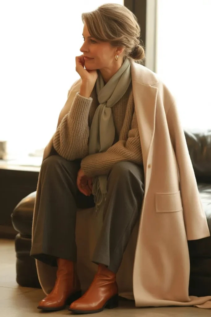 Long Cardigan Layering for Soft Warmth