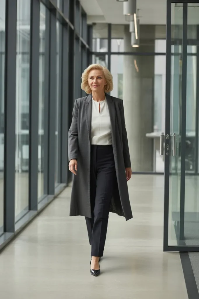 Longline Blazer with Slim Base Layers