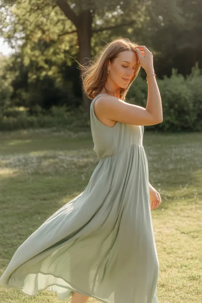 Maxi Dress with Flowy Silhouette