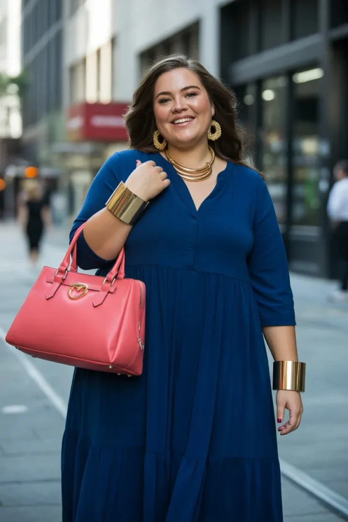 Maxi Dress with Statement Accessories