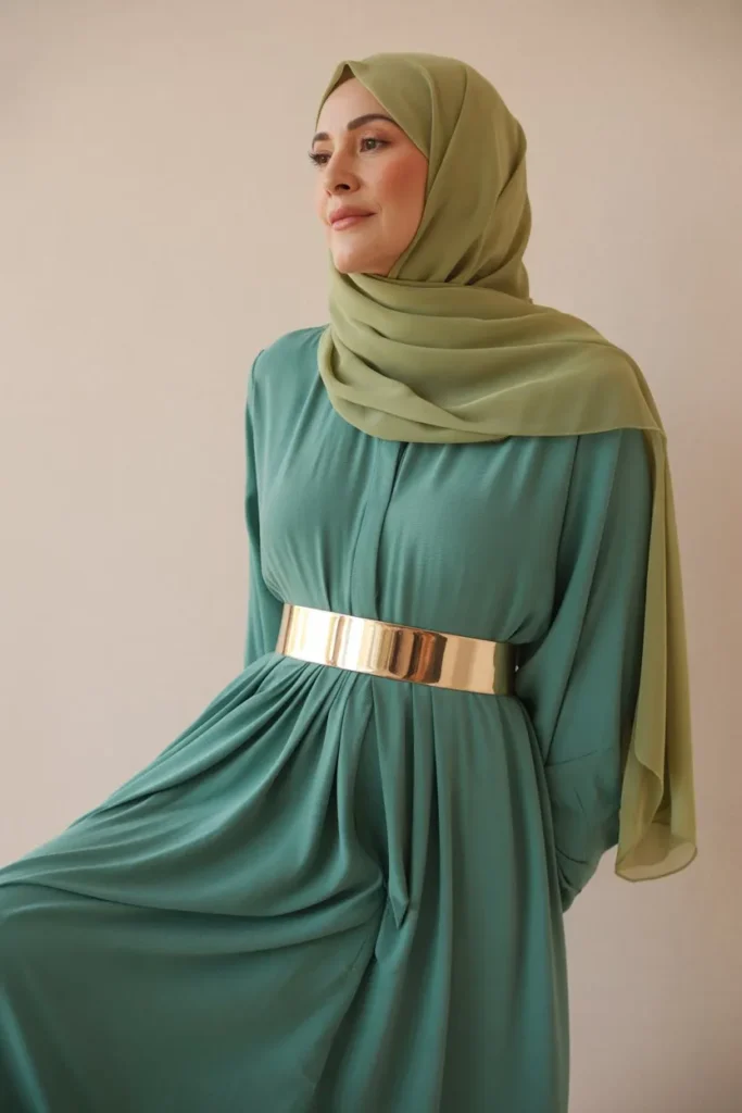 Maxi Dress with Statement Belt