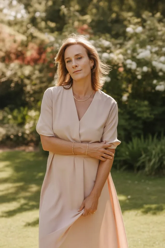 Midi Dress with Minimal Accessories