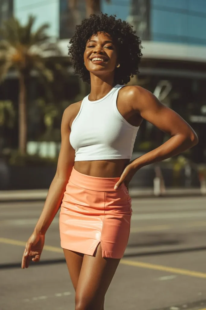 Mini Skirt with Fitted Top