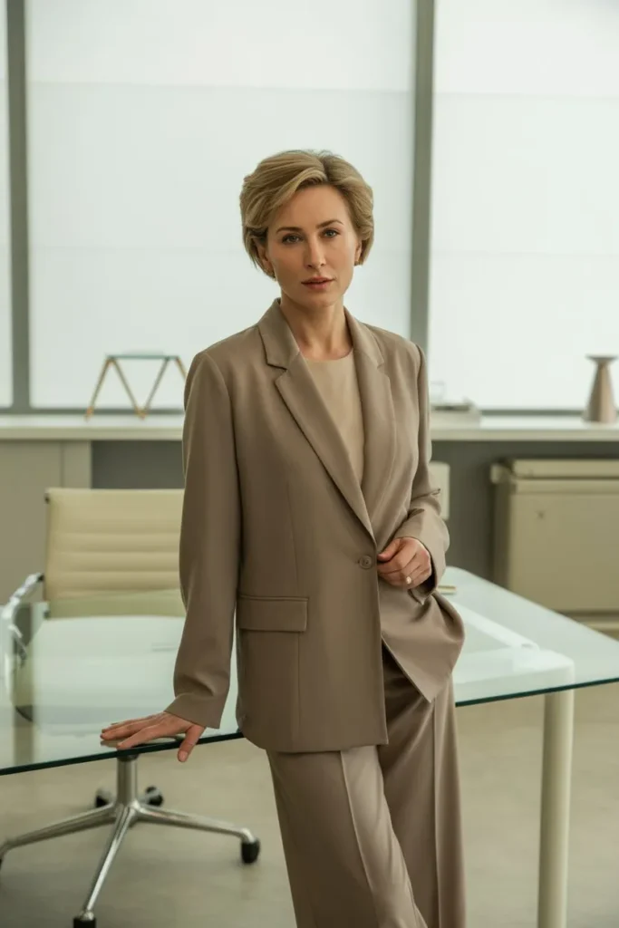 Monochrome Office Outfit for Clean Look