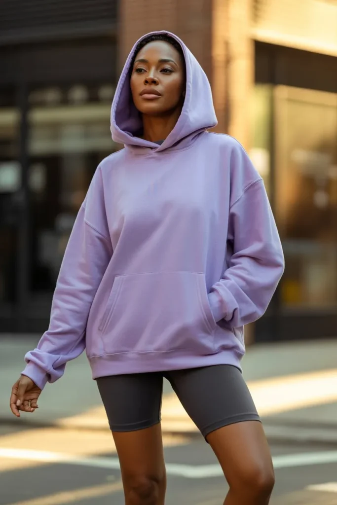 Oversized Hoodie with Bike Shorts