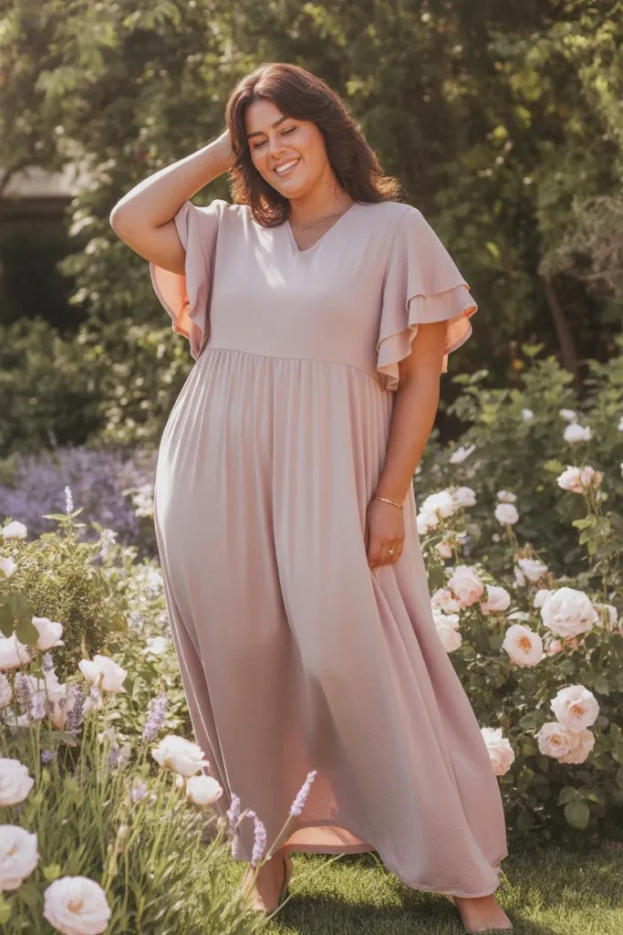 Ruffle Sleeve Maxi Dress for a Feminine Style