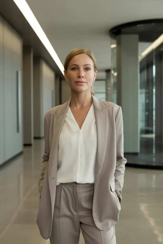 Sleeveless Blouse with Layered Outerwear