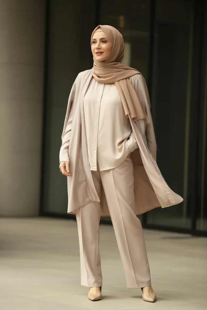 Soft Beige Layered Look