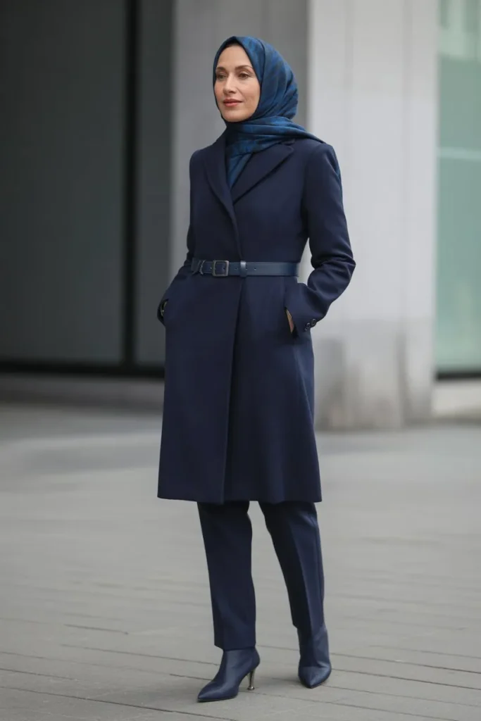 Structured Coat with Belt