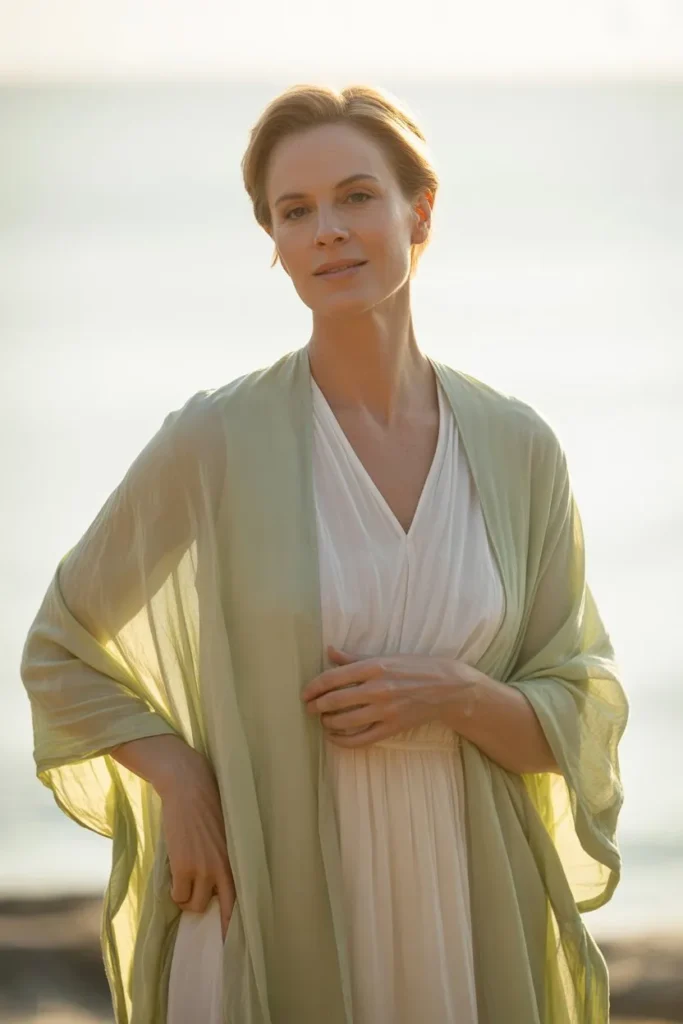 Summer Dress with Lightweight Layering Piece