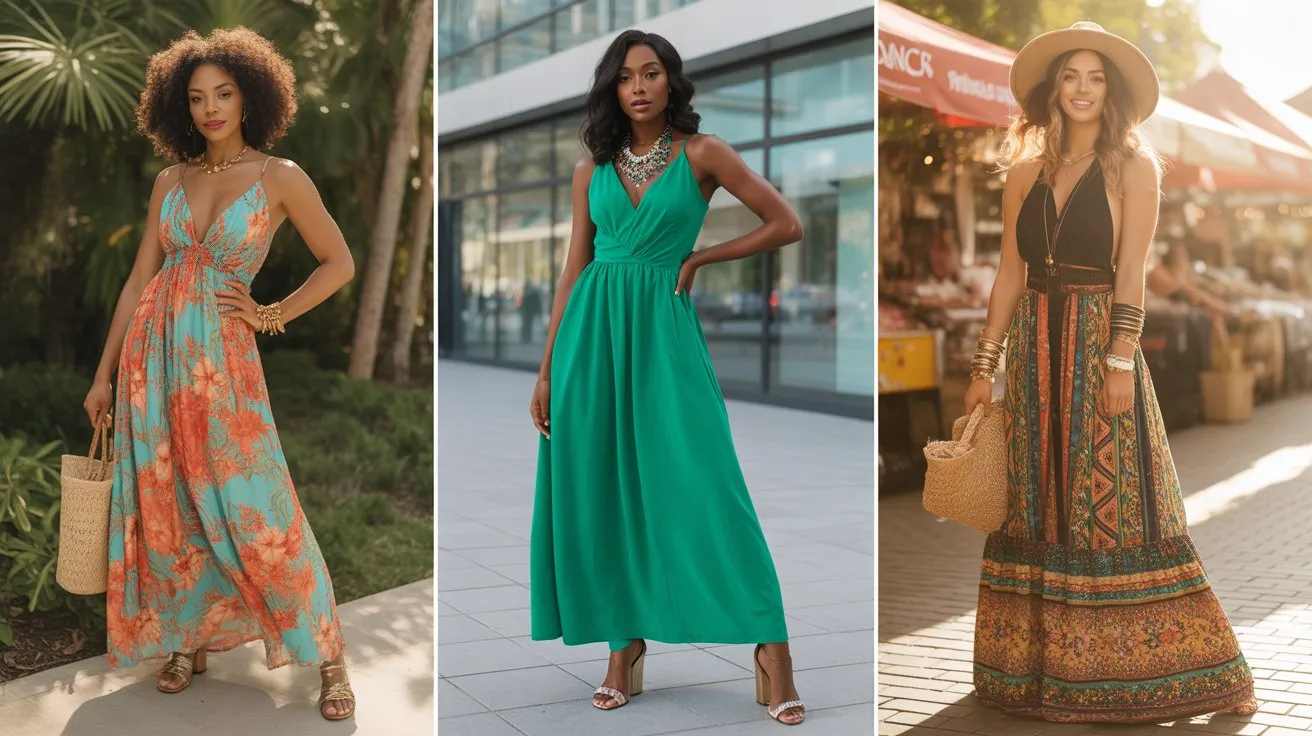Summer Maxi Dress Outfit Ideas for Black Women