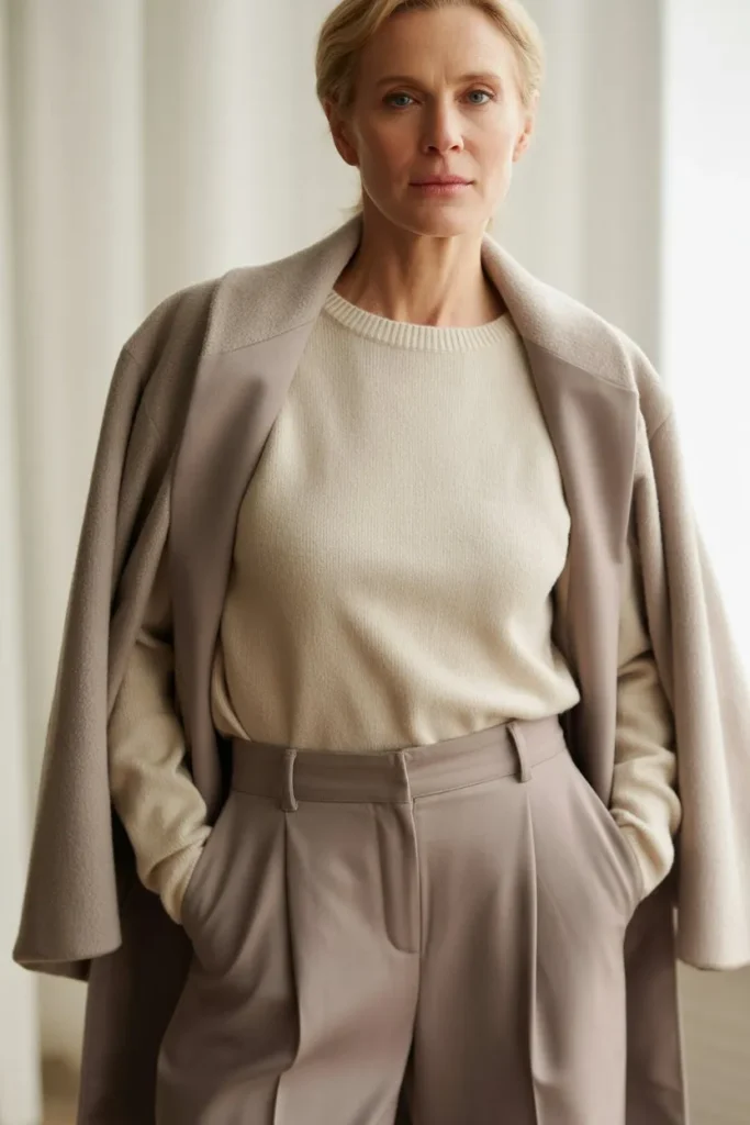 Wide-Leg Pants with Fitted Top Balance