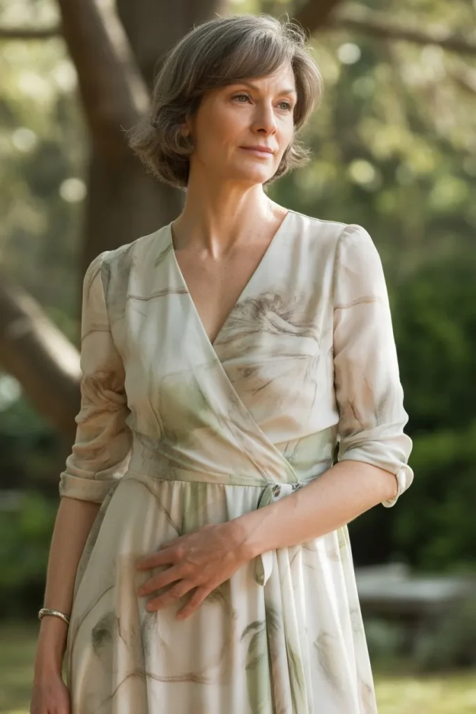 Wrap Dress with Defined Waist for Flattering Shape