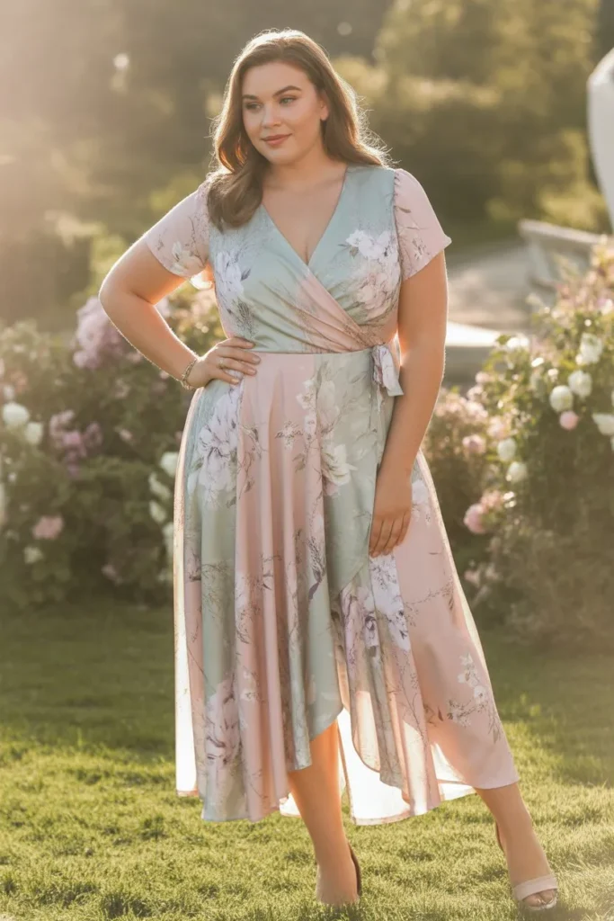 Wrap Dress with Floral Print