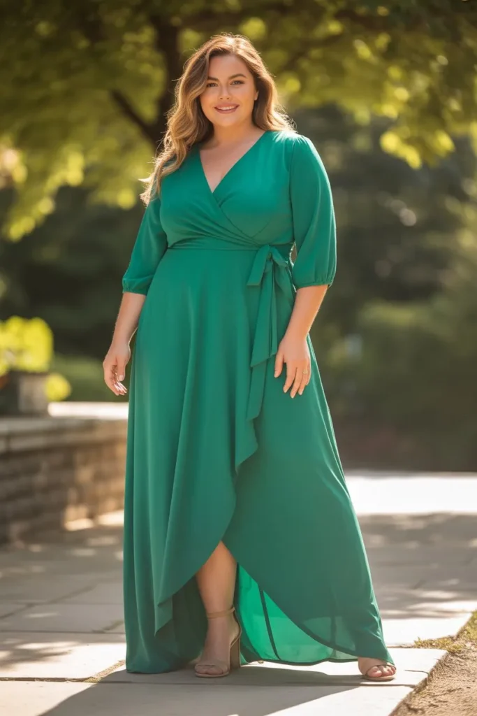 Wrap Style Maxi Dress