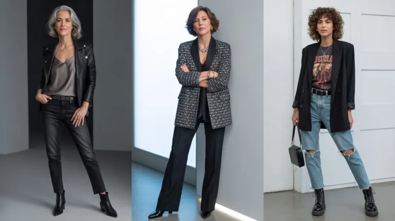 outfit ideas for women over 40 edgy