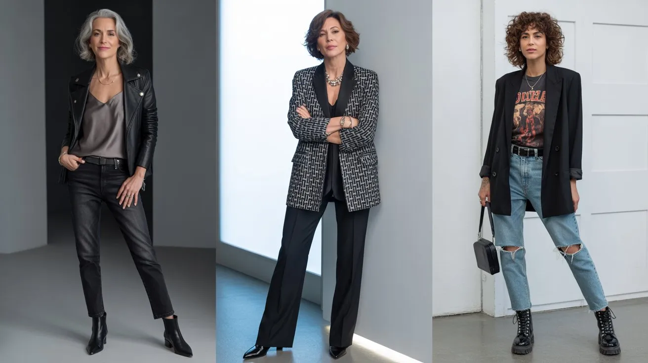 outfit ideas for women over 40 edgy